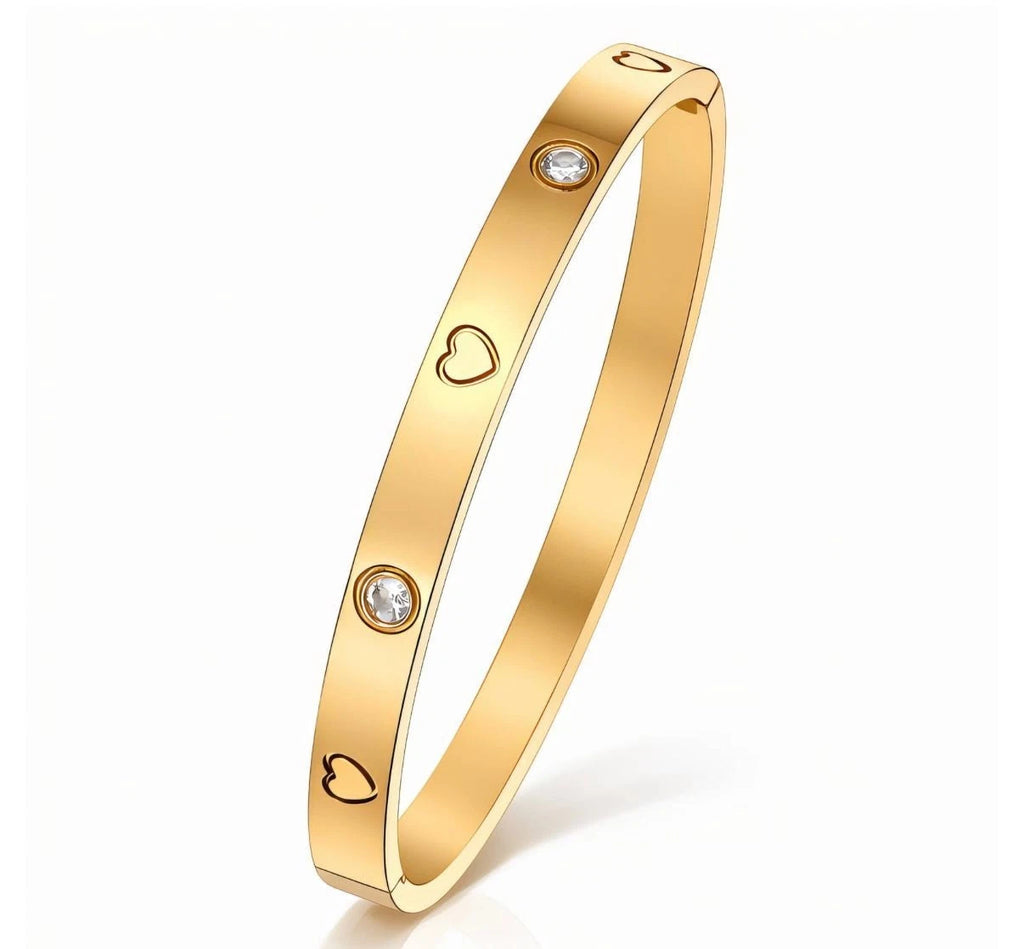 Waterproof, Hypoallergenic & Tarnishing-free Bracelet, 18K Gold Plated Steel