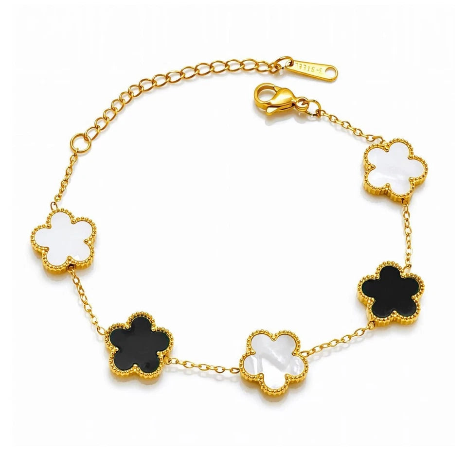 Waterproof, Hypoallergenic & Tarnishing-free Bracelet, 18K Gold Plated Steel