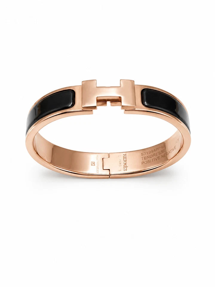 Hermes Clic Clac H Bangle - Black